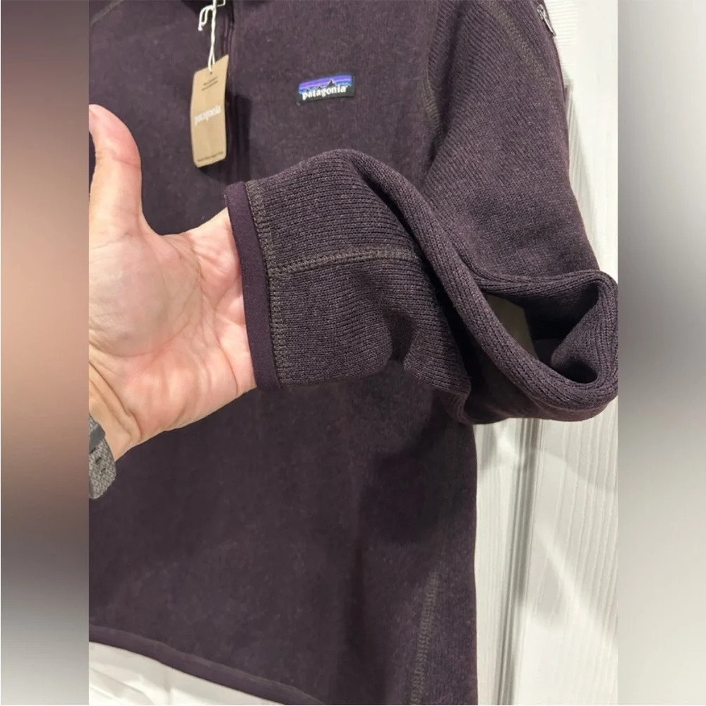 Patagonia Women's M Medium Better Sweater 1/4 Zip Pullover Purple NWT - Picture 5 of 7